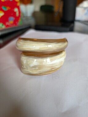 Vintage Natural Buffalo Horn Bangle Bracelet